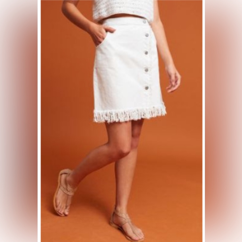 NWOT Anthropologie Pilcro & The Letterpress Fringe Skirt